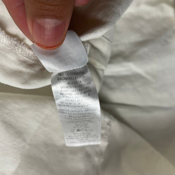 Loup Women's Small White Cotton Spandex Button Up Sleeveless Dress : Made in USA - Picture 14 of 14